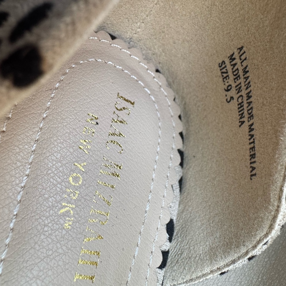Isaac Mizrahi D’Orsay Black and Tan Spotted Cheetah Print Flats Sz 9.5 - Picture 7 of 9